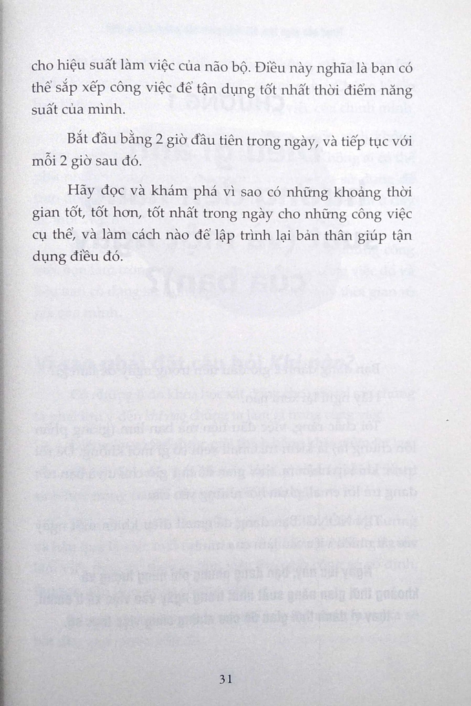 2 Giờ Đầu Tiên Tối Đa Hóa Quỹ Thời Gian Vô Giá Của Bạn