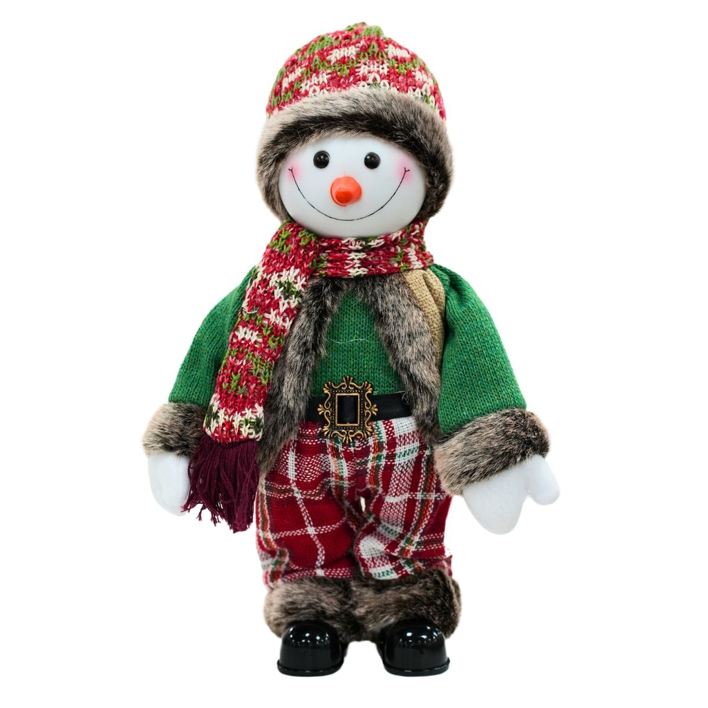 HPHAT_Ông già Noel,Người tuyết đứng mũ hoa quấn khăn len