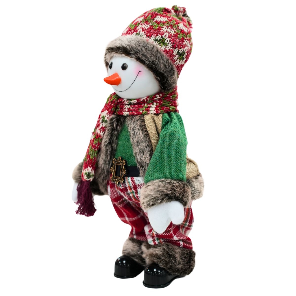HPHAT_Ông già Noel,Người tuyết đứng mũ hoa quấn khăn len