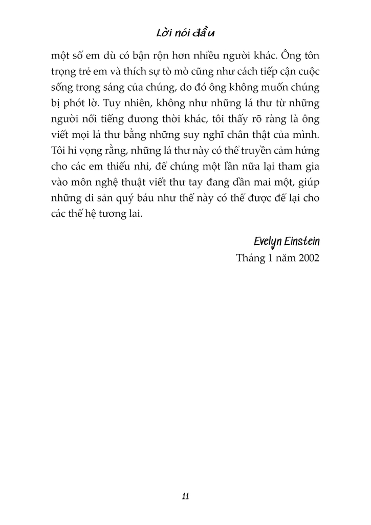 Thư Gửi Giáo Sư Einstein - Lời Nói Đầu Của Evelyn Einstein - Những Lá Thư Của Albert Einstein Với Thiếu Nhi