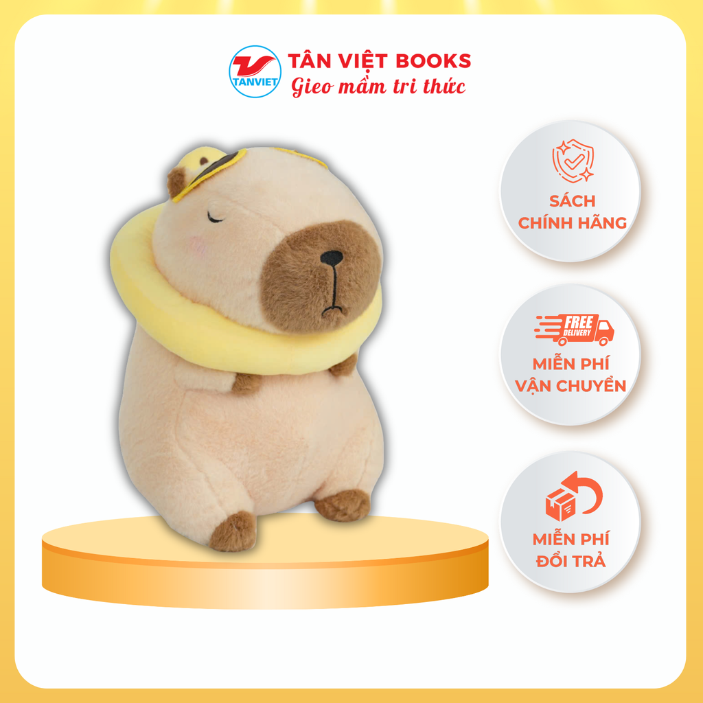 K8084 _ Gấu bông chuột Capybara phao vịt vàng 30cm