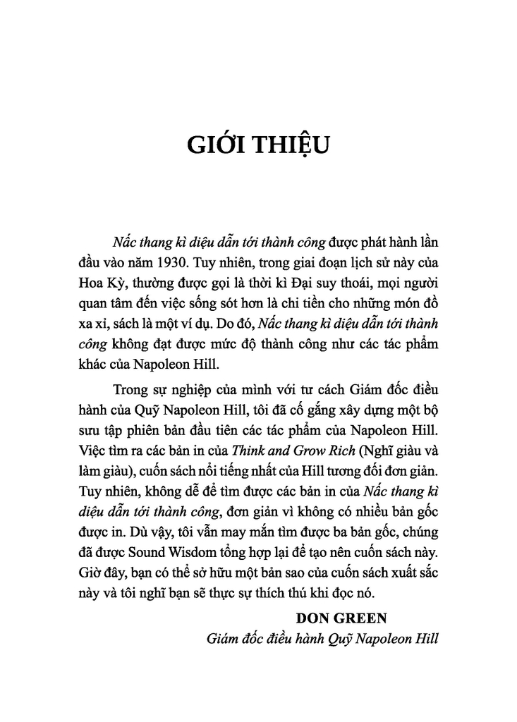Nấc Thang Kì Diệu Dẫn Tới Thành Công - Napoleon Hill