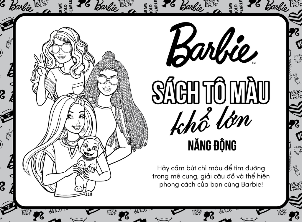 Barbie Tô Màu Khổ Lớn : Năng Động