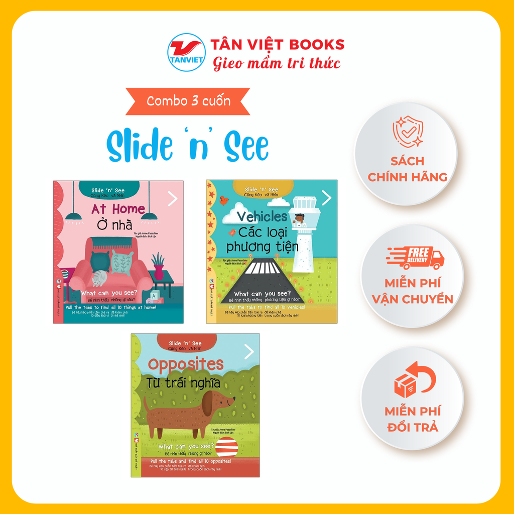 Combo 3 cuốn Slide and See - Song ngữ Anh Việt
