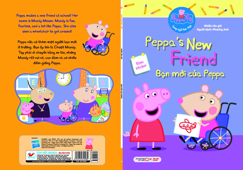 Peppa Pig - Song ngữ Anh - Việt: Cuốn 9: Peppa’s New Friend Bạn mới của Peppa