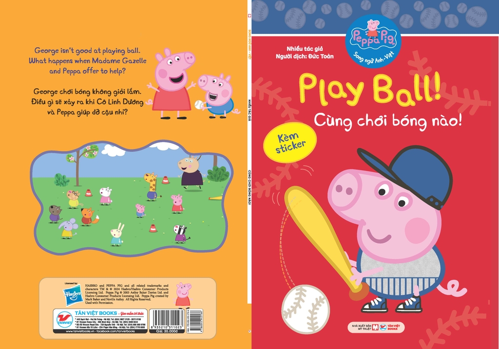 Peppa Pig - Song ngữ Anh - Việt: Cuốn 6: Play Ball!  Chơi bóng nào!