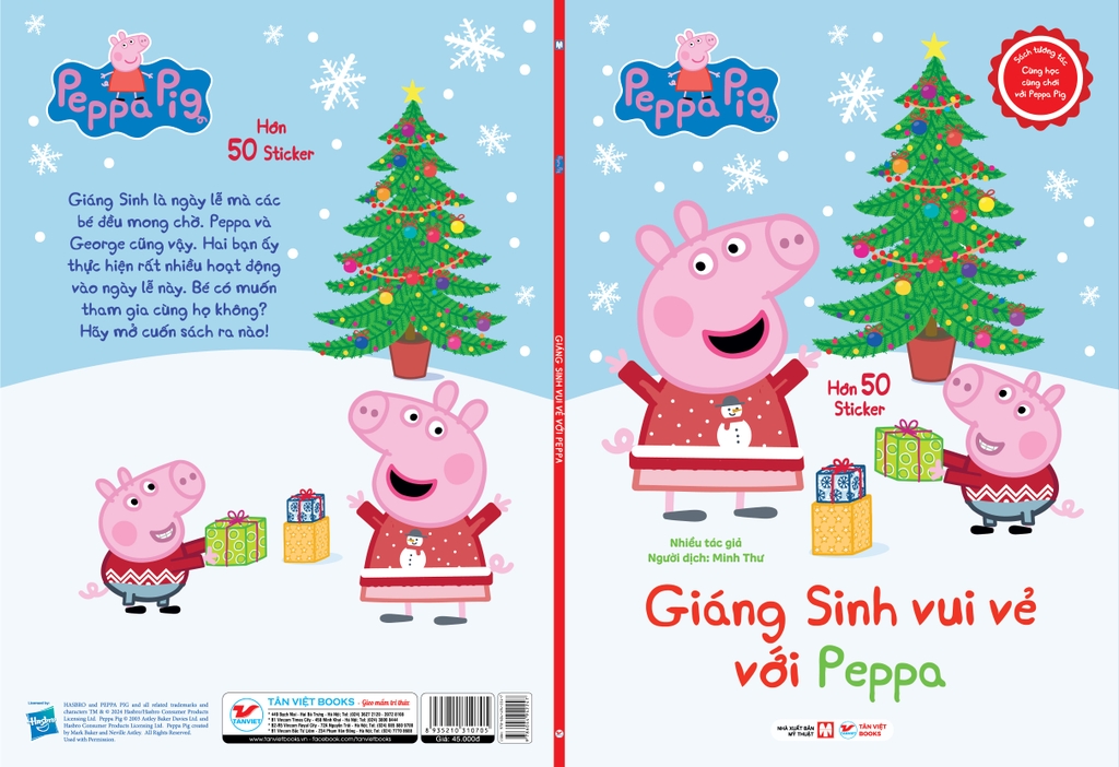 Combo 2 cuốn : Sách tương tác Cùng học cùng chơi với Peppa Pig - Chủ Đề Giáng Sinh
