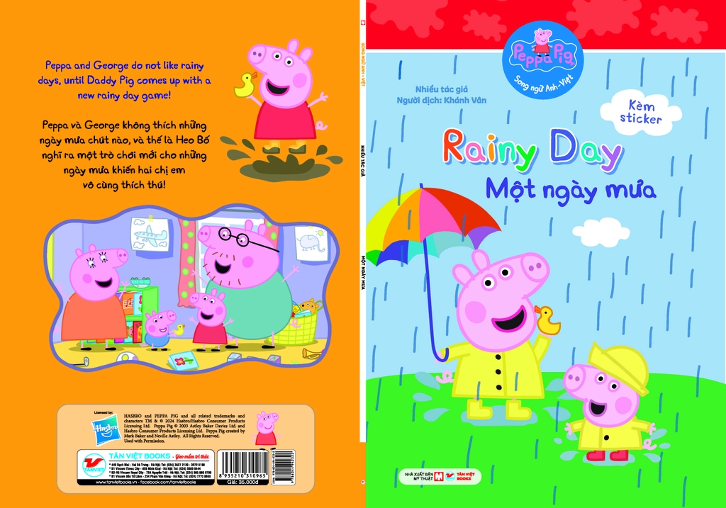 Peppa Pig - Song ngữ Anh - Việt: Cuốn 1: Rainy Day - Một Ngày Mưa