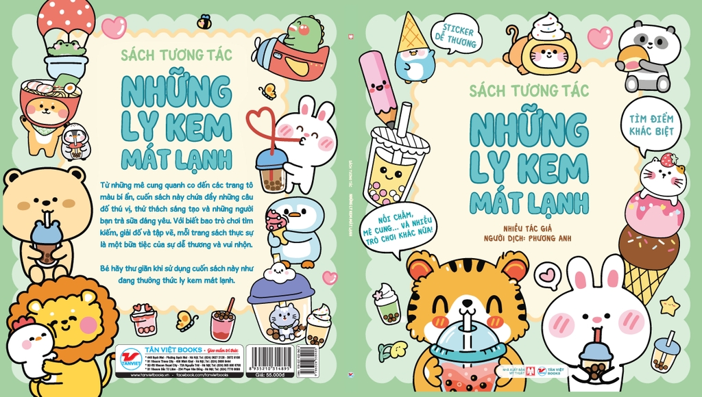 Combo 4 Cuốn Sách Tô Màu Tương Tác Trà Sữa Boba - Phát Triển Đa Giác Quan