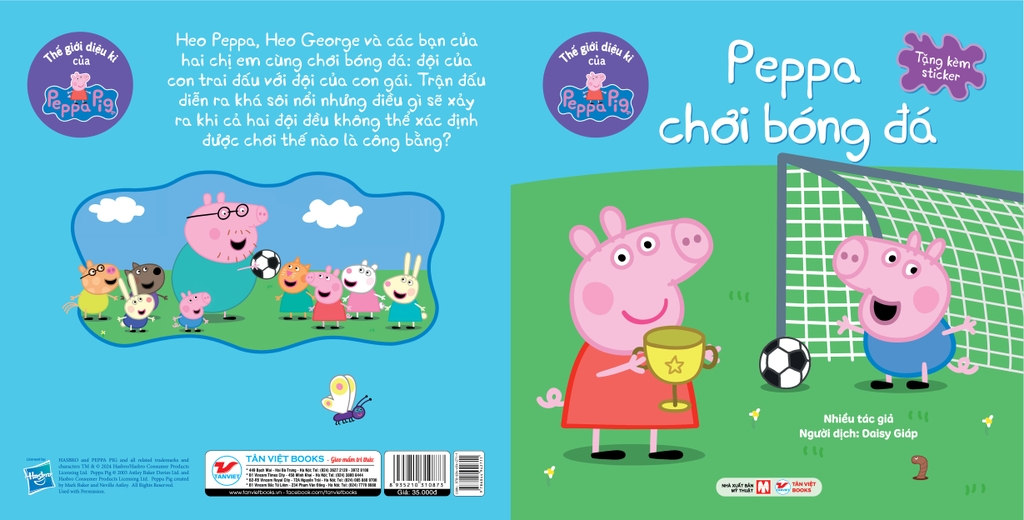 Truyện Tranh Thế giới diệu kì của Peppa Pig: Peppa chơi bóng đá (tặng kèm sticker)