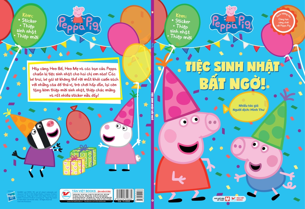 Sách tương tác - Cùng học cùng chơi với Peppa Pig: Cuốn 2 - Tiệc sinh nhật bất ngờ