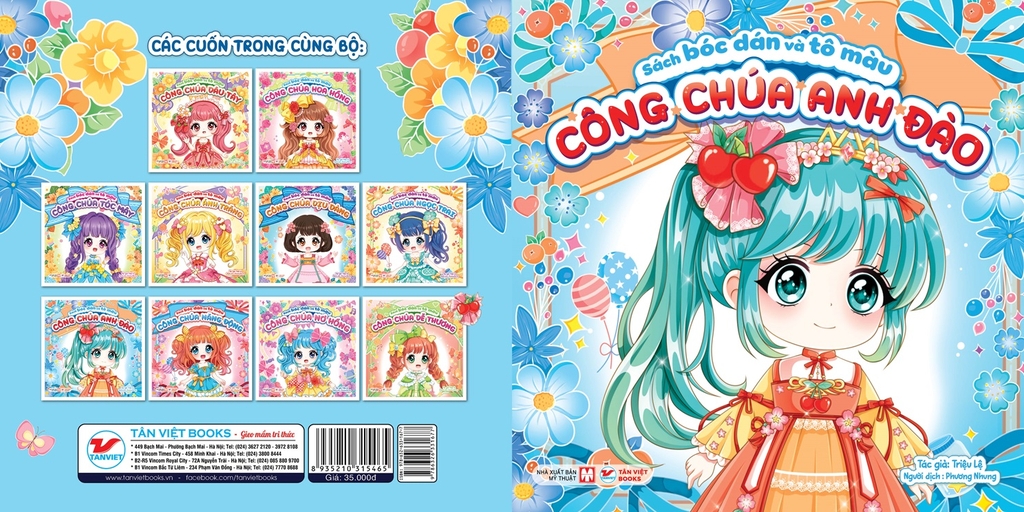 Công Chúa Anh Đào - Sách Bóc Dán Và Tô Màu