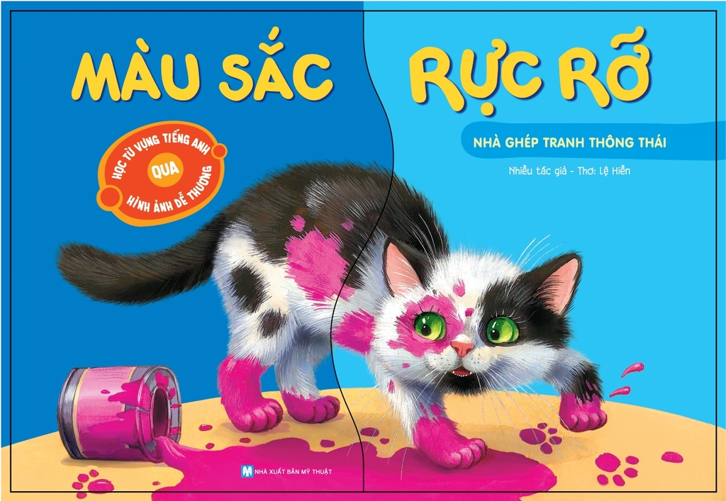Màu Sắc Rực Rỡ - Học Từ Vựng Tiếng Anh Qua Hình Ảnh Dễ Thương - Nhà Ghép Tranh Thông Thái
