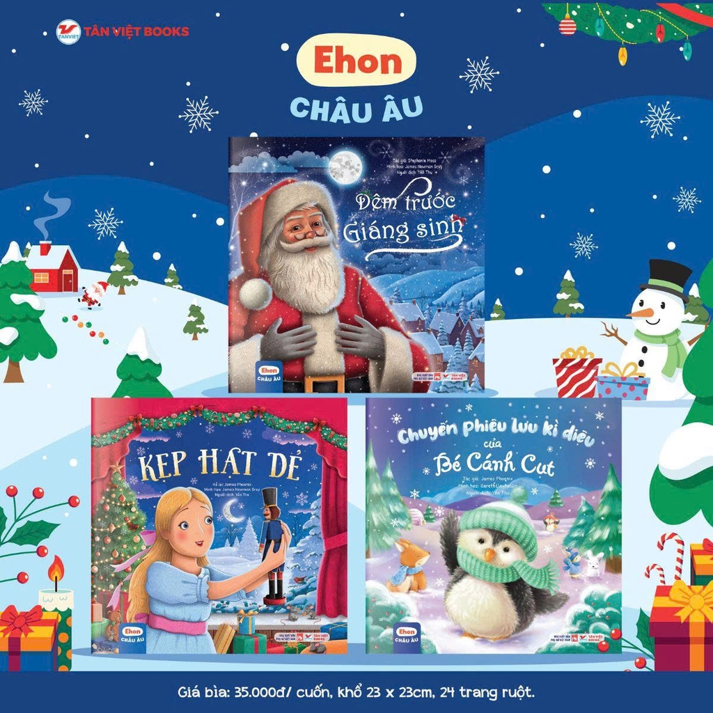 Combo 3 cuốn Ehon Châu Âu - Giáng Sinh 2025 - Tân Việt Books