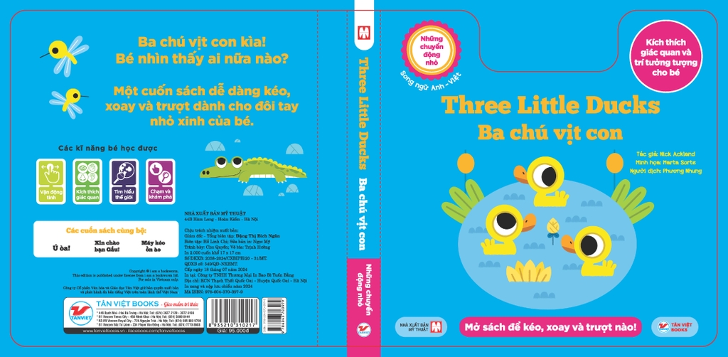 Những chuyển động nhỏ kích thích giác quan (Song ngữ Anh - Việt ): Three Little Ducks - Ba chú vịt con