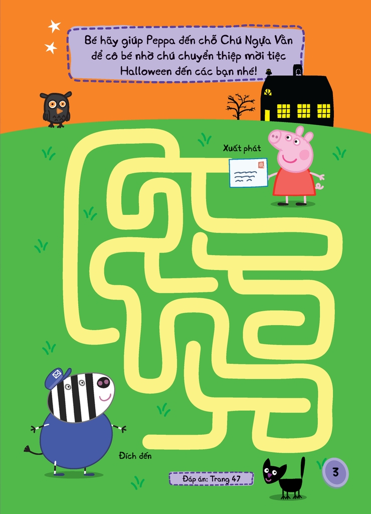 Sách tương tác - Cùng học cùng chơi với Peppa Pig Cuốn 1: Halloween vui nhộn của Peppa