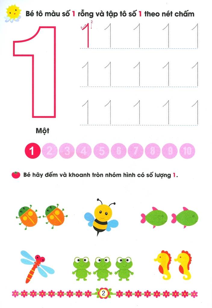 Hành Trình Cho Bé Vào Lớp 1 - Bé Tập Tô Chữ Số