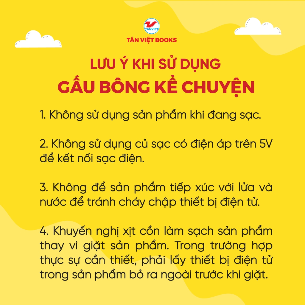 Gấu Bông Kể Chuyện Tân Việt Books - Màu Xanh