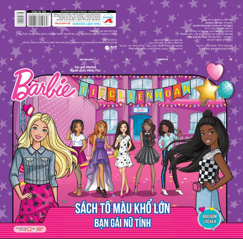 BarBie Sách Tô Màu Khổ Lớn - Bạn Gái Nữ Tính