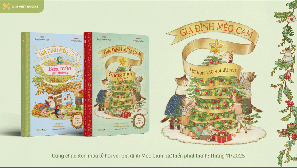Gia Đình Mèo Cam Cuốn 1: Giáng Sinh Lung Linh - Tân Việt Books