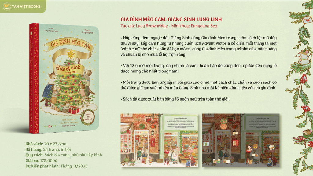 Combo 2 cuốn Gia Đình Mèo Cam: Giáng Sinh Lung Linh + Bốn Mùa Yêu Thương