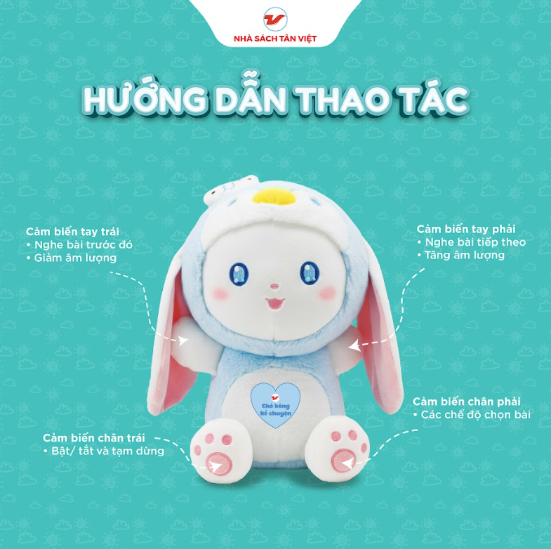 Chó bông kể chuyện - Size 40cm - Món quà trí tuệ cho bé