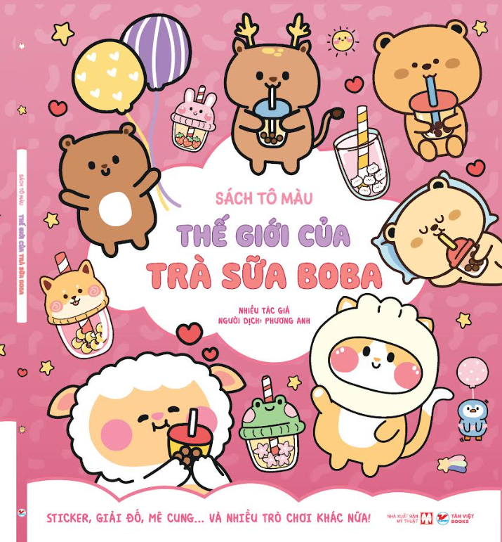 Combo 2 Cuốn Sách Tô Màu Trà Sữa Boba - Phát Triển Đa Giác Quan