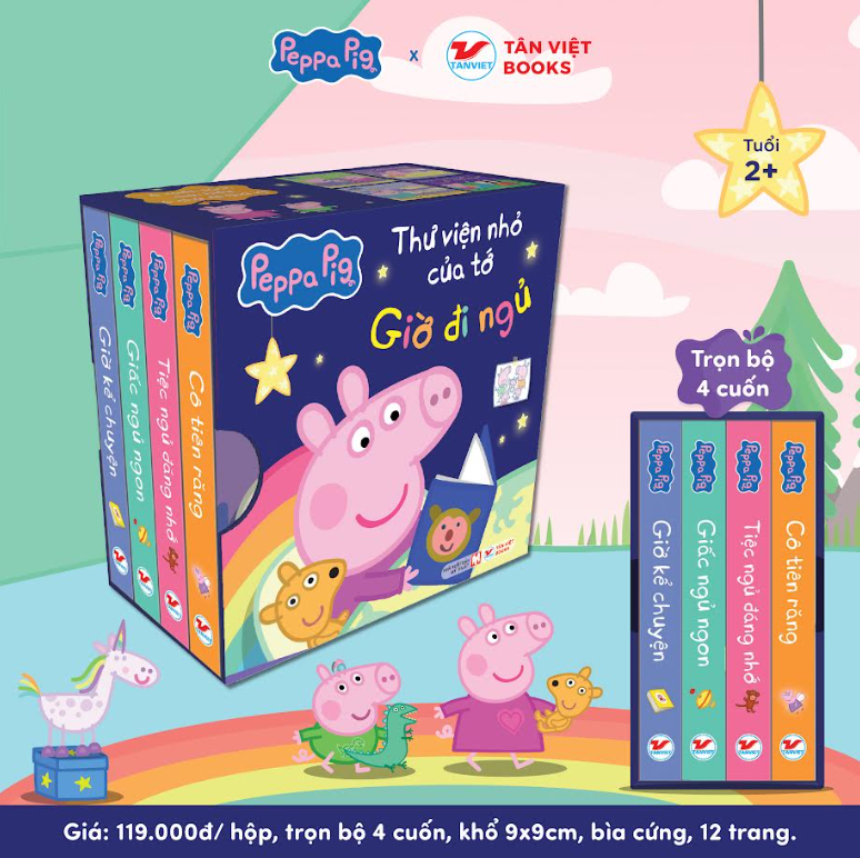Bộ Hộp Peppa Pig: Thư viện nhỏ của tớ: Giờ đi ngủ - Sách Tranh - Dành Cho Trẻ 2+