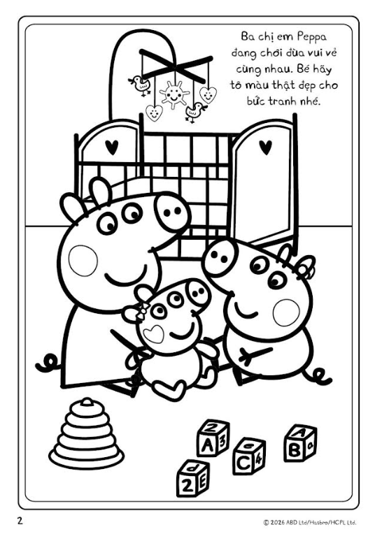 HEO PEPPA - SÁCH TÔ MÀU VÀ BÓC DÁN – GIA ĐÌNH HẠNH PHÚC