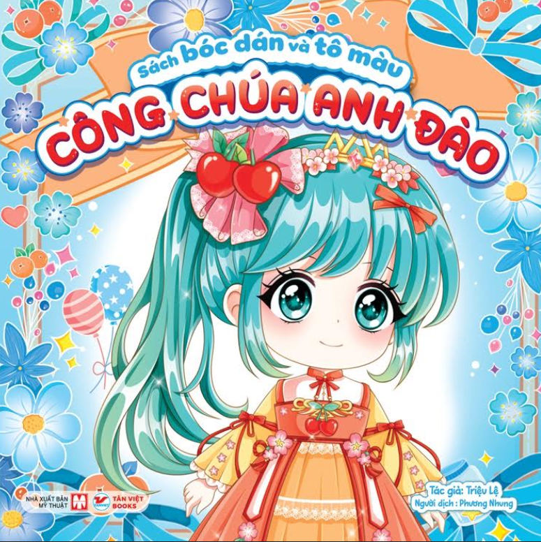 Công Chúa Anh Đào - Sách Bóc Dán Và Tô Màu