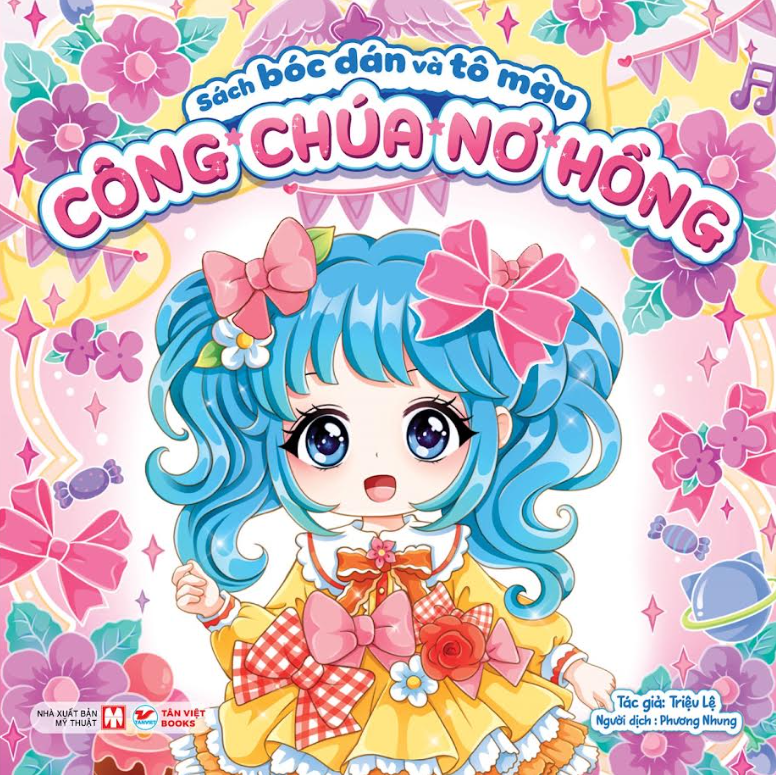 Công Chúa Nơ Hồng - Sách Bóc Dán Và Tô Màu