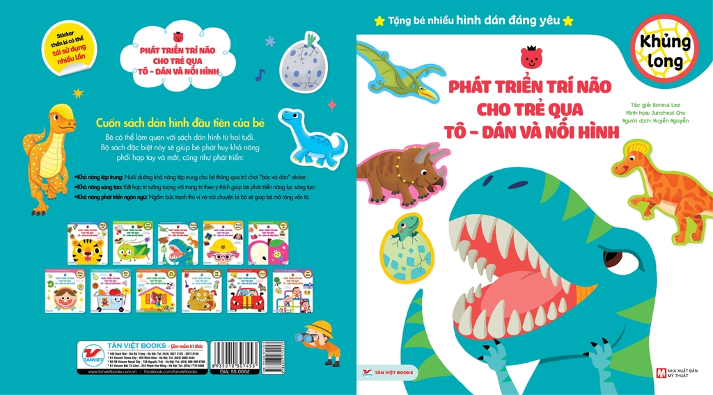 Combo 11 Cuốn : Phát Triển Trí Não Cho Trẻ Qua Tô - Dán Và Nối Hình