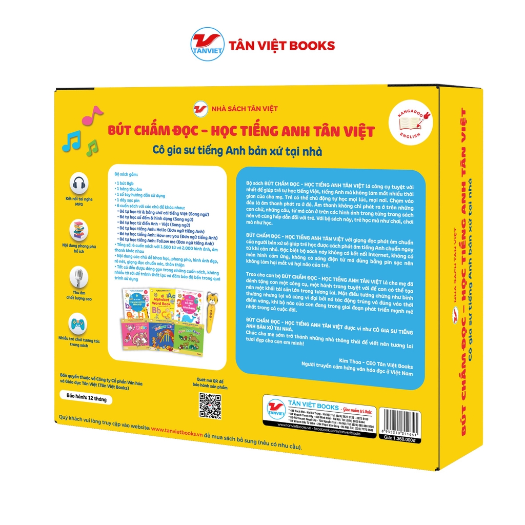 Bút Chấm Đọc - Học Tiếng Anh Tân Việt - [Phiên Bản 6 Cuốn Bìa Mềm]
