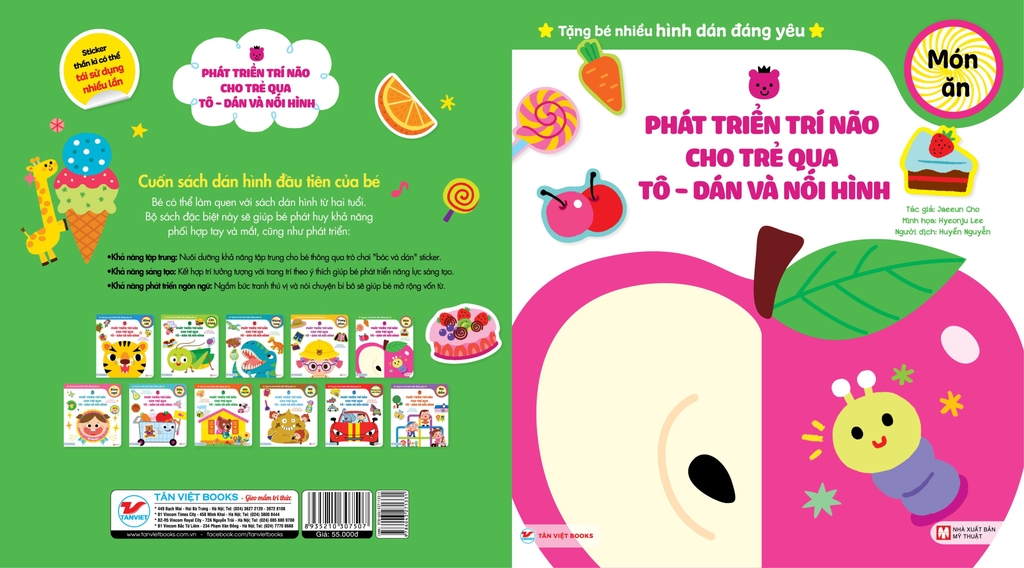 Combo 11 Cuốn : Phát Triển Trí Não Cho Trẻ Qua Tô - Dán Và Nối Hình