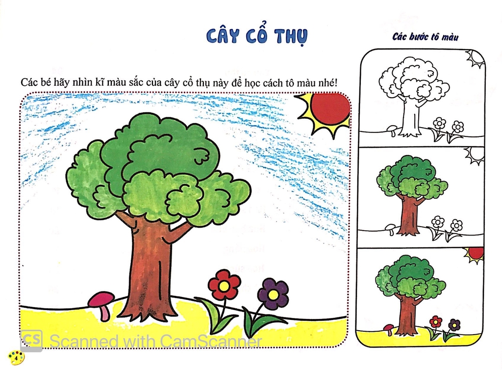 Mỹ Thuật Nhi Đồng -Tô Màu Thực Vật