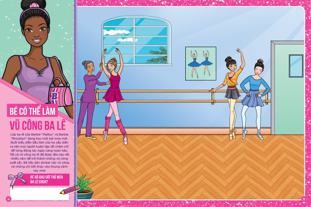 Barbie 12 Nghề Nghiệp Để Bé Khám Phá - Sách Dán Hình Với Hơn 170 Sticker !