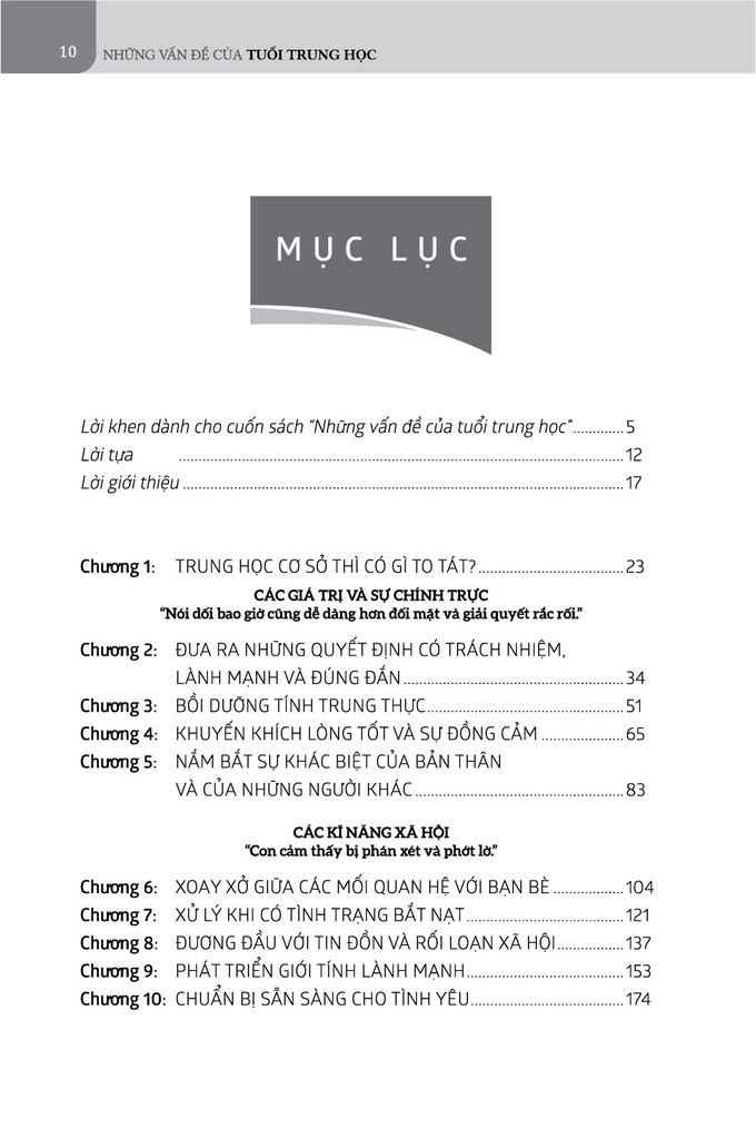 Những Vấn Đề Của Tuổi Trung Học
