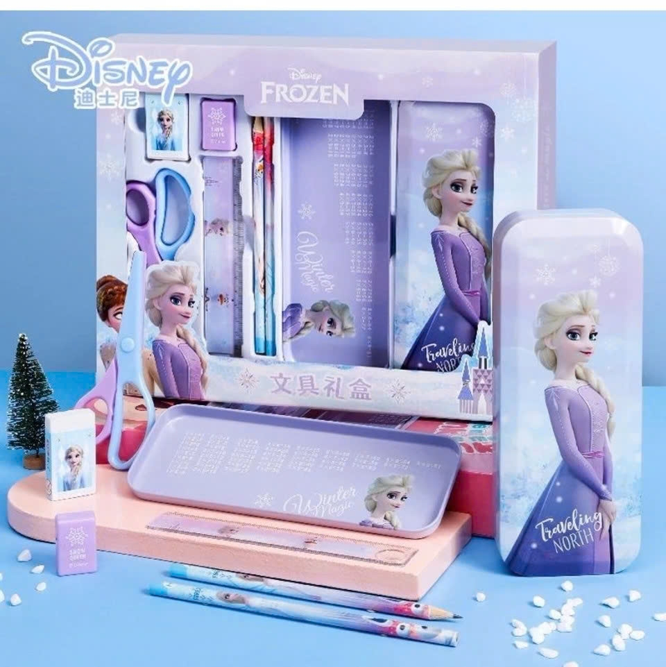 Bộ Dụng Cụ Học Tập Disney Frozen - 7 Chi Tiết - Dành Cho Học Sinh Tiểu Học - DM0011F