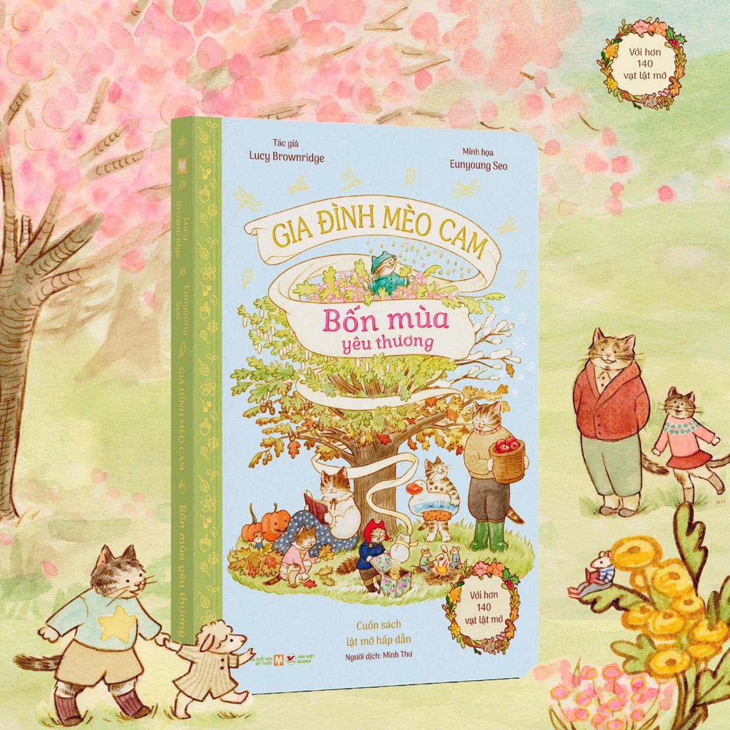 Combo 2 cuốn Gia đình Mèo Cam: Bốn Mùa Yêu Thương và Một Ngày Ở Bảo Tàng
