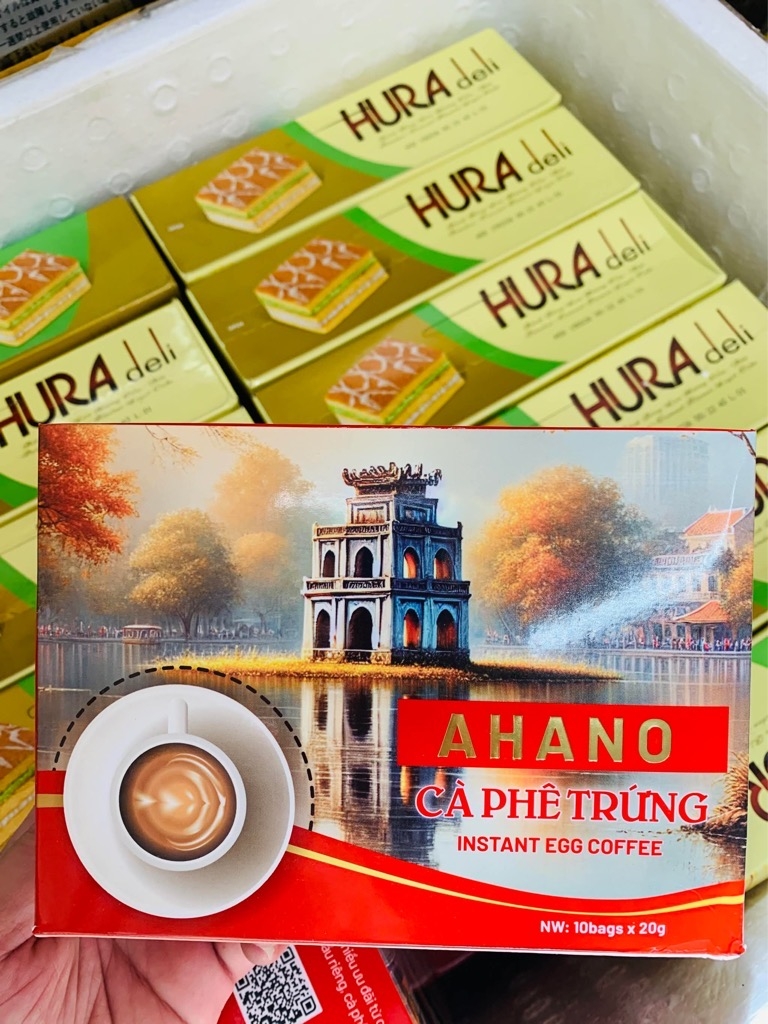 Cà Phê Trứng AHANO - たまご味インスタントコーヒー Hộp 10 gói x20g