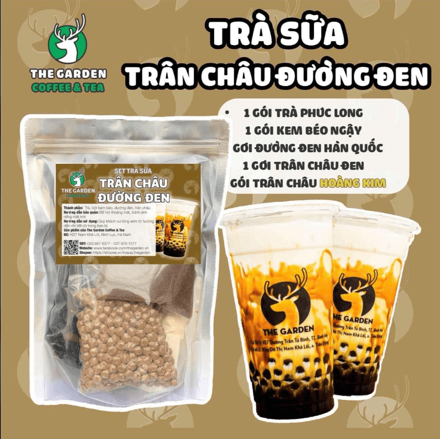 Set Nguyên Liệu Làm Trà Sữa Siêu Hót (6-8 cốc) - インスタントミルクティー