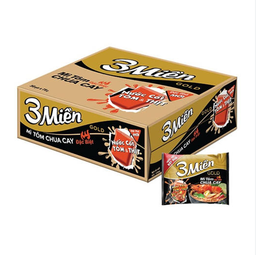 Mì 3 Miền Gold 75g