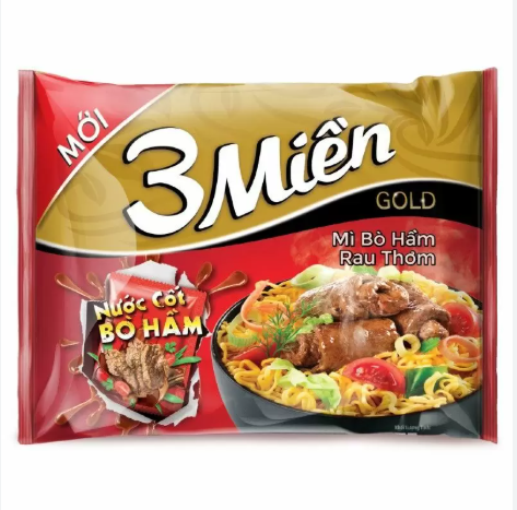 Mì 3 Miền Gold 75g