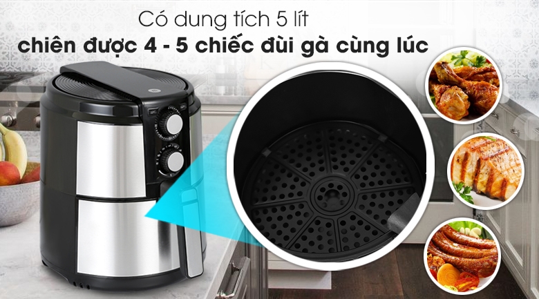 Nồi chiên không dầu Mishio MK-220 5 lít