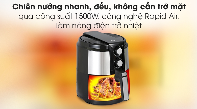 Nồi chiên không dầu Mishio MK-220 5 lít