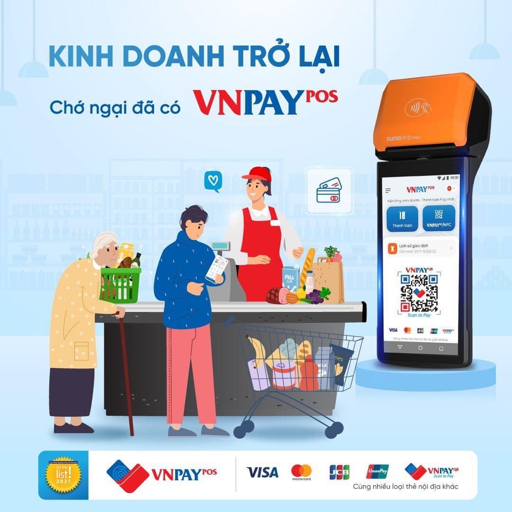 Máy Pos Quẹt Thẻ Cầm Tay P2 Pro - VNPAY