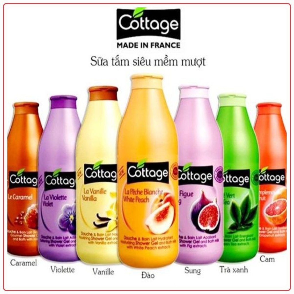 Sữa Tắm Cottage 750ML Pháp - Sữa tắm dưỡng da
