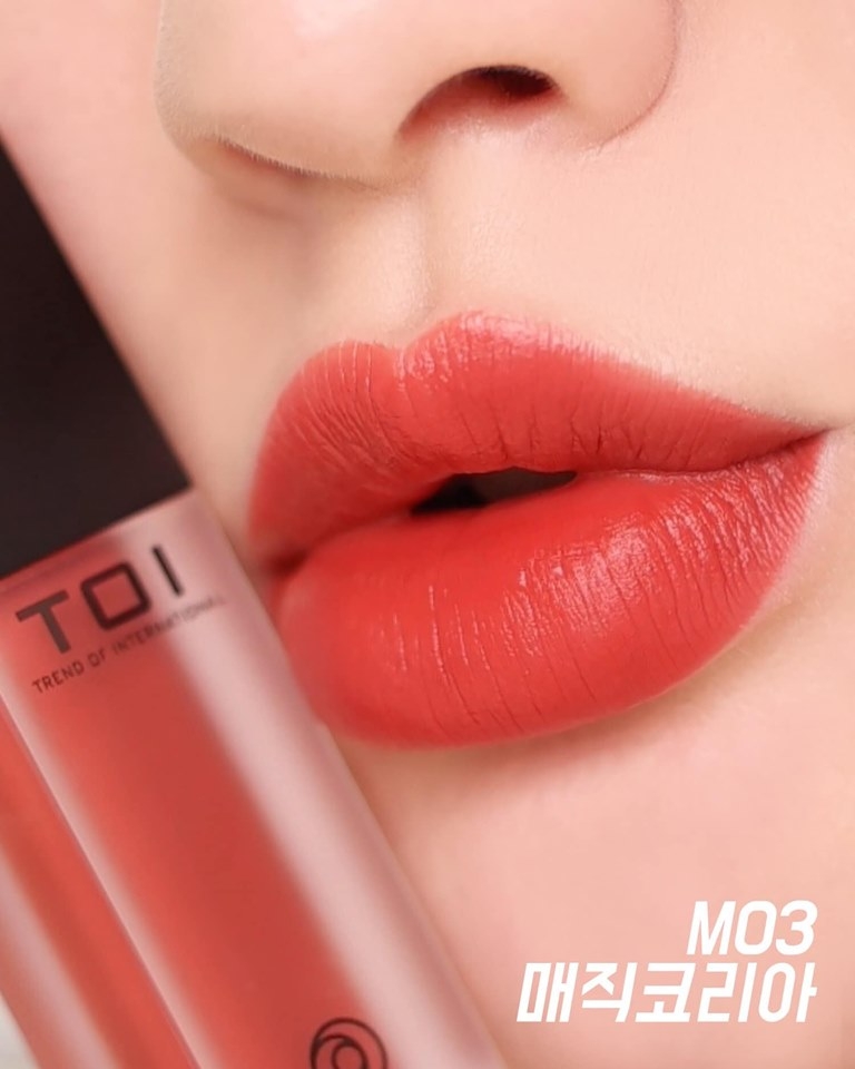 Son Kem Lì TOI M03 Magic Korea Màu Đỏ Cam 4.5g Marshmallow Velvet Tint