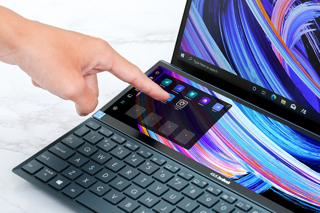 Laptop Asus ZenBook Duo UX482EG i5 1135G7/8GB/512GB/2GB MX450/Touch/Pen/Túi/Stand/Win10 (KA166T)