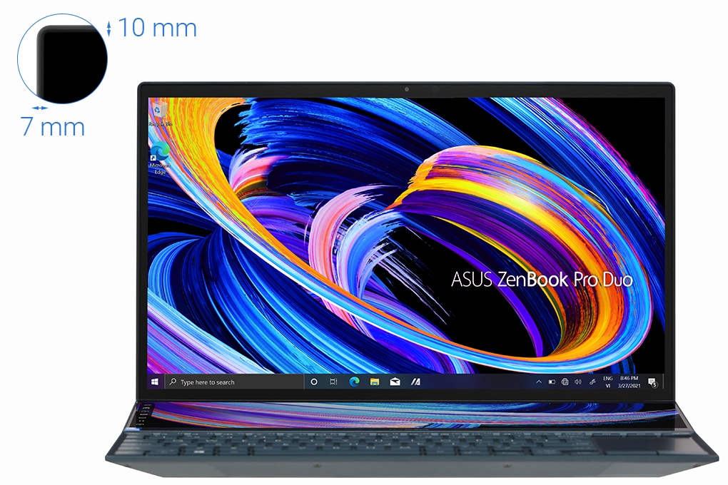 Laptop Asus ZenBook Duo UX482EG i5 1135G7/8GB/512GB/2GB MX450/Touch/Pen/Túi/Stand/Win10 (KA166T)